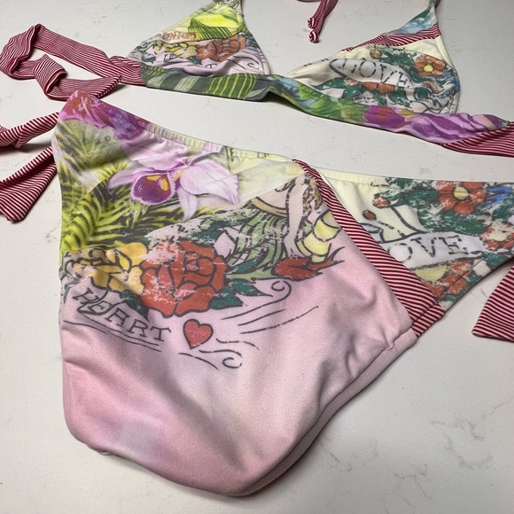 Lucky Brand Retro Pin-Up Style Bikini / Bathing Suit - Size M Top w/ Sm Bottom - Picture 9 of 17